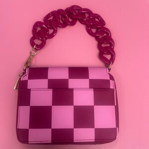Pink Checkered Women's Bag